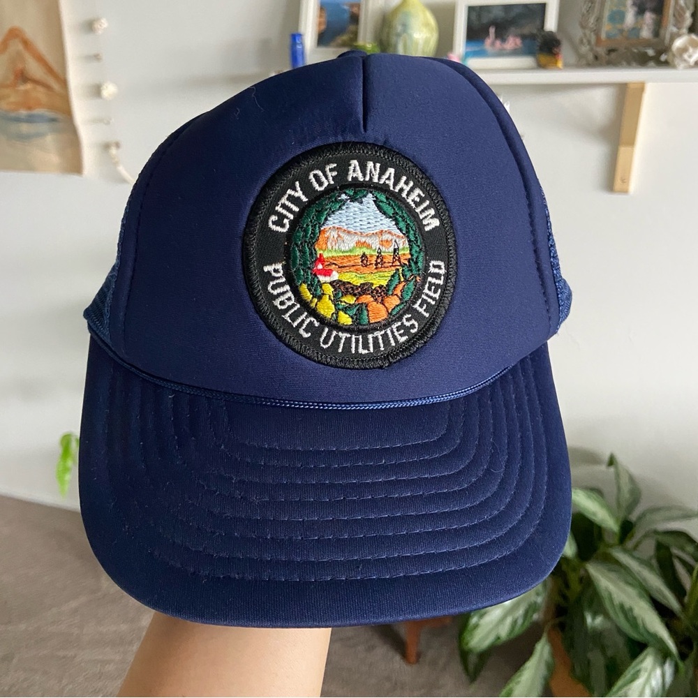 Navy Trucker Hat City of Anaheim